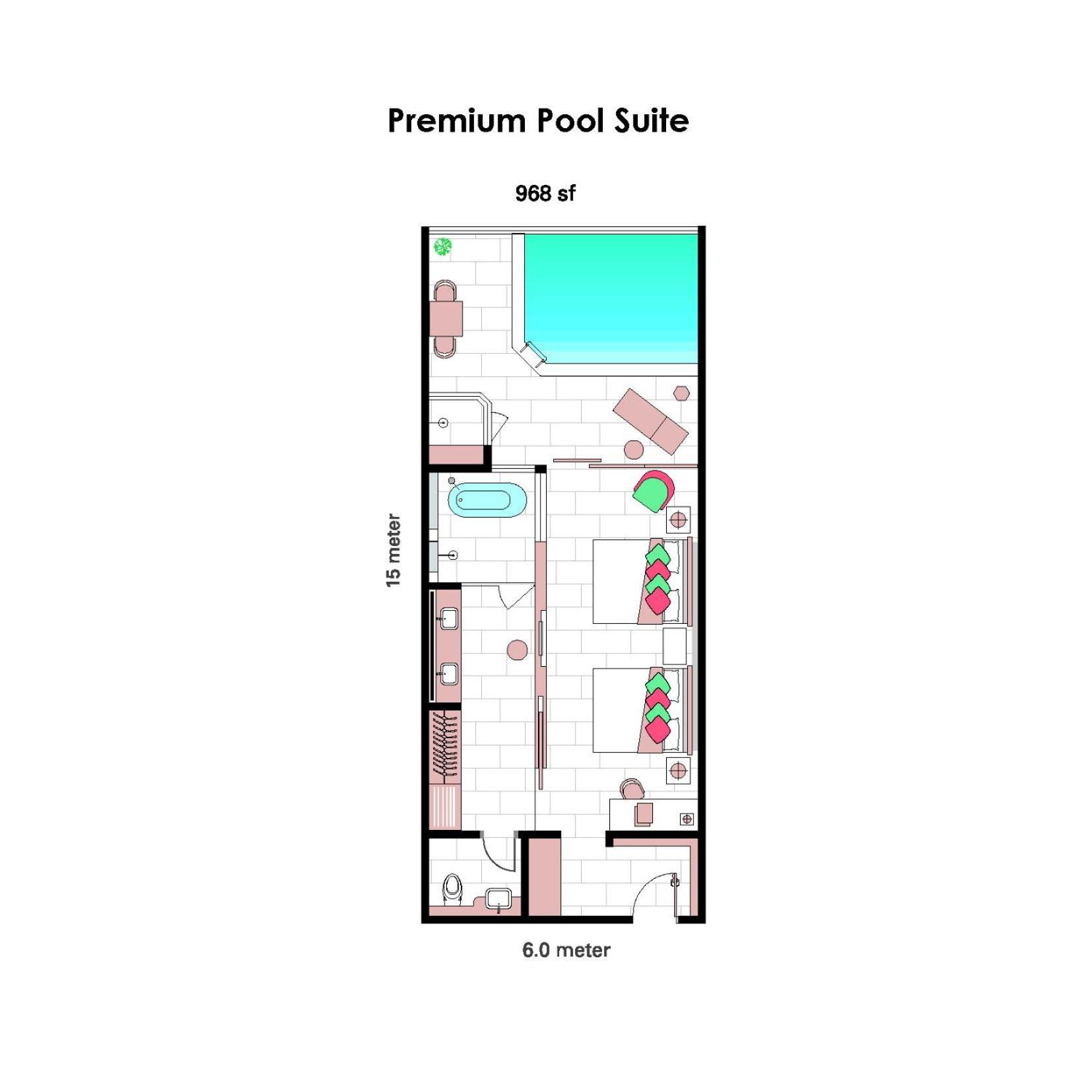 Lexis Suites Penang Bayan Lepas Zewnętrze zdjęcie A floorplan of a typical hotel room